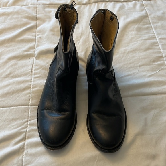 Frye Black Leather Combat Boots - Picture 2 of 14